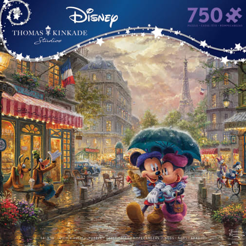 Micky and Minnie in Paris Jigsaw Puzzle (Thomas Kindade Disney Collection) 750 pcs.