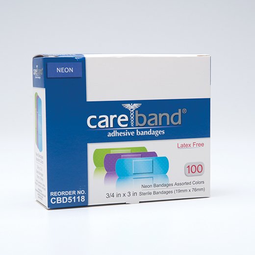 Careband Neon Adhesive Strip, 3/4 x 3 Inch MK 1094527