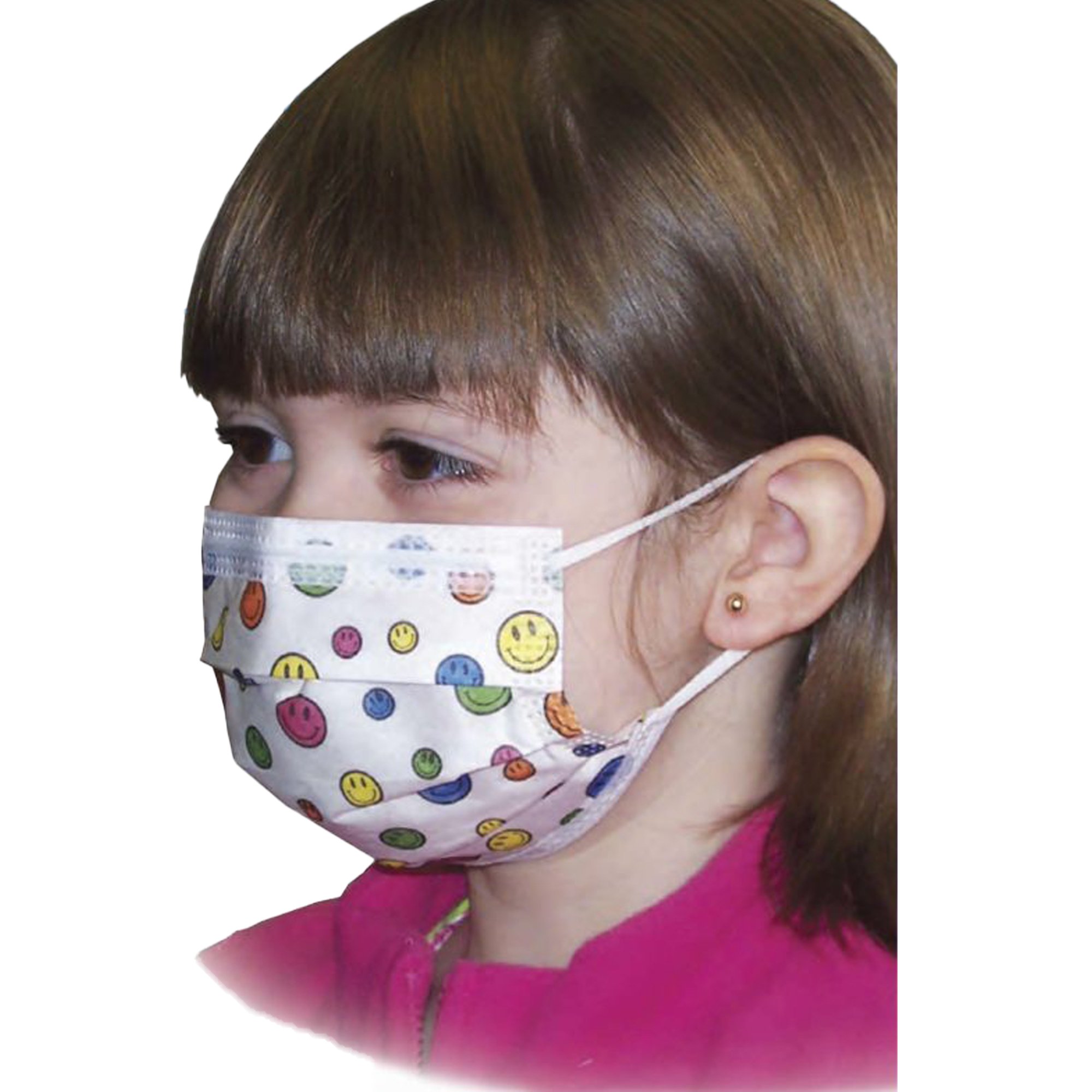 Precept Medical Products Pediatric Procedure Mask, Happy Face Print MK 706259