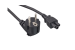 AC Power Cord, European, CEE 7/7 Right Angle to C5, 6ft, Black