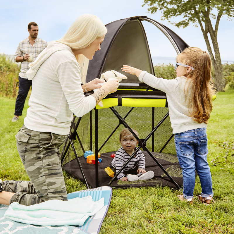 Play-Away™ Portable Playard Deluxe (Adventurer) Lifestyle Photo Play-Away™ Portable Playard Deluxe (Adventurer) Lifestyle Photo