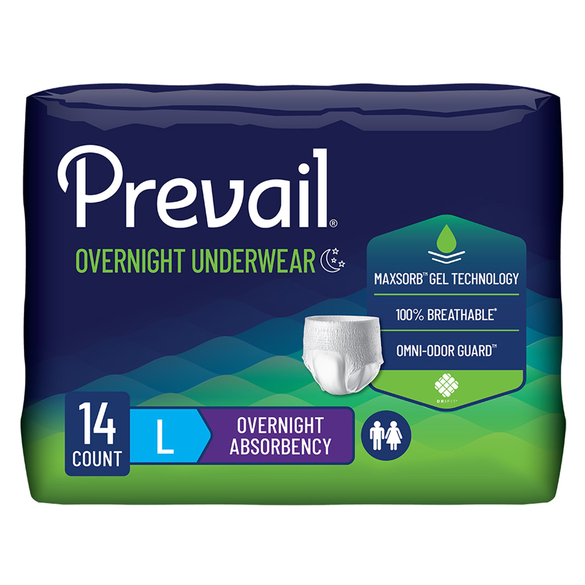 Prevail Overnight Absorbent Underwear, Large MK 1189993
