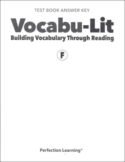 Vocabu-Lit F Test Answer Key (5th Edition)