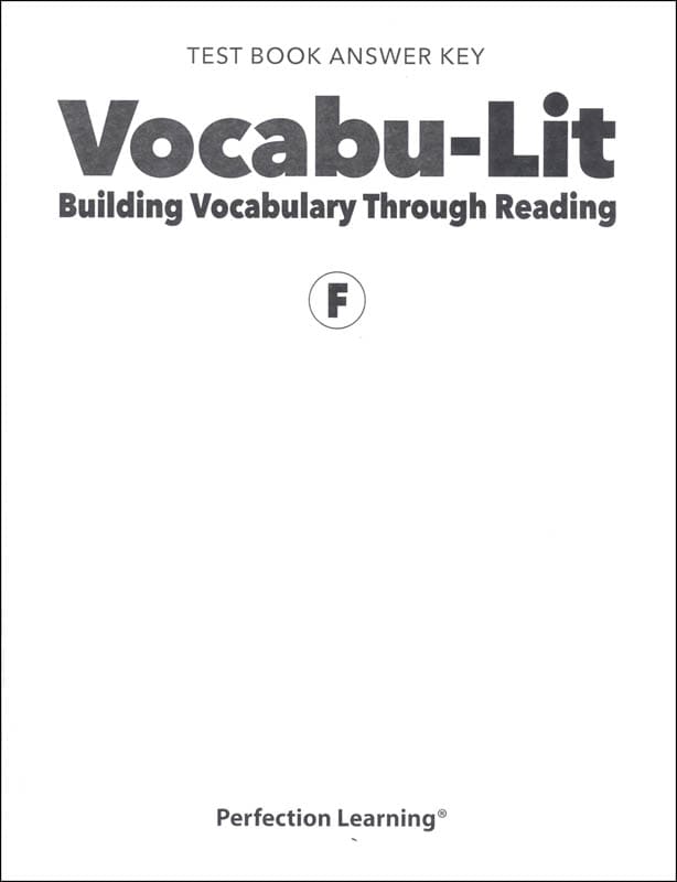 Vocabu-Lit F Test Answer Key (5th Edition)