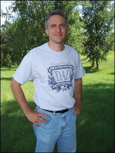 Dad T-Shirt Large (Birch w/ Navy Logo)