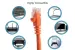 CAT6A Ethernet Patch Cable, Half-moon Boot, UTP, 25 ft, Orange