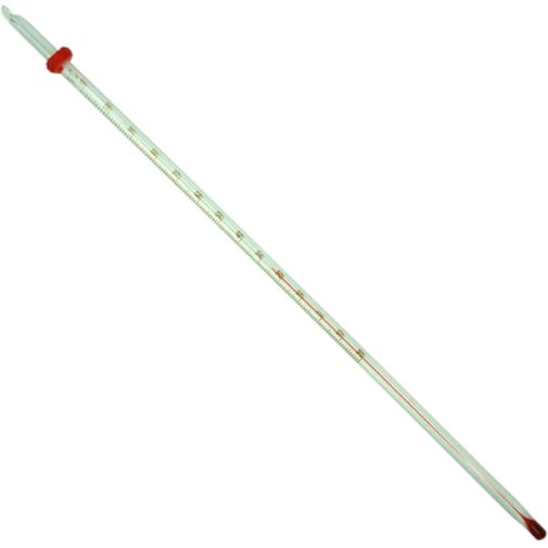 Red-Filled Thermometer Partial Immersion
