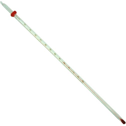 Red-Filled Thermometer Partial Immersion