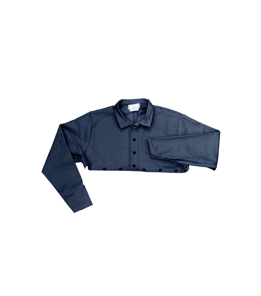 Cape Sleeve, Bib not included: 9 oz. Navy FR Cotton, , large image number 0