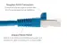 Cat6 Shielded Ethernet Patch Cable, Half-moon Boot, 2 ft, Blue