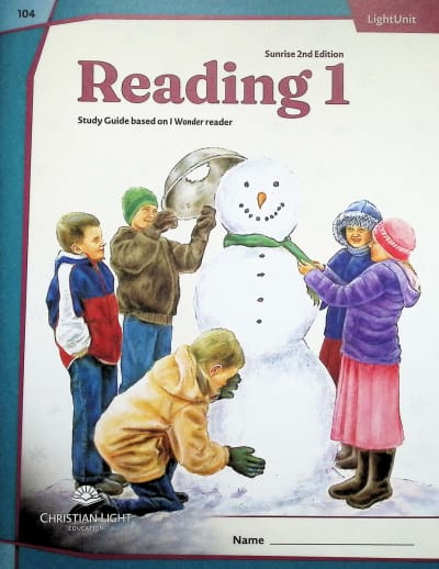 Christian Light I Wonder Reading 104 LightUnit Sunrise 2nd Ed