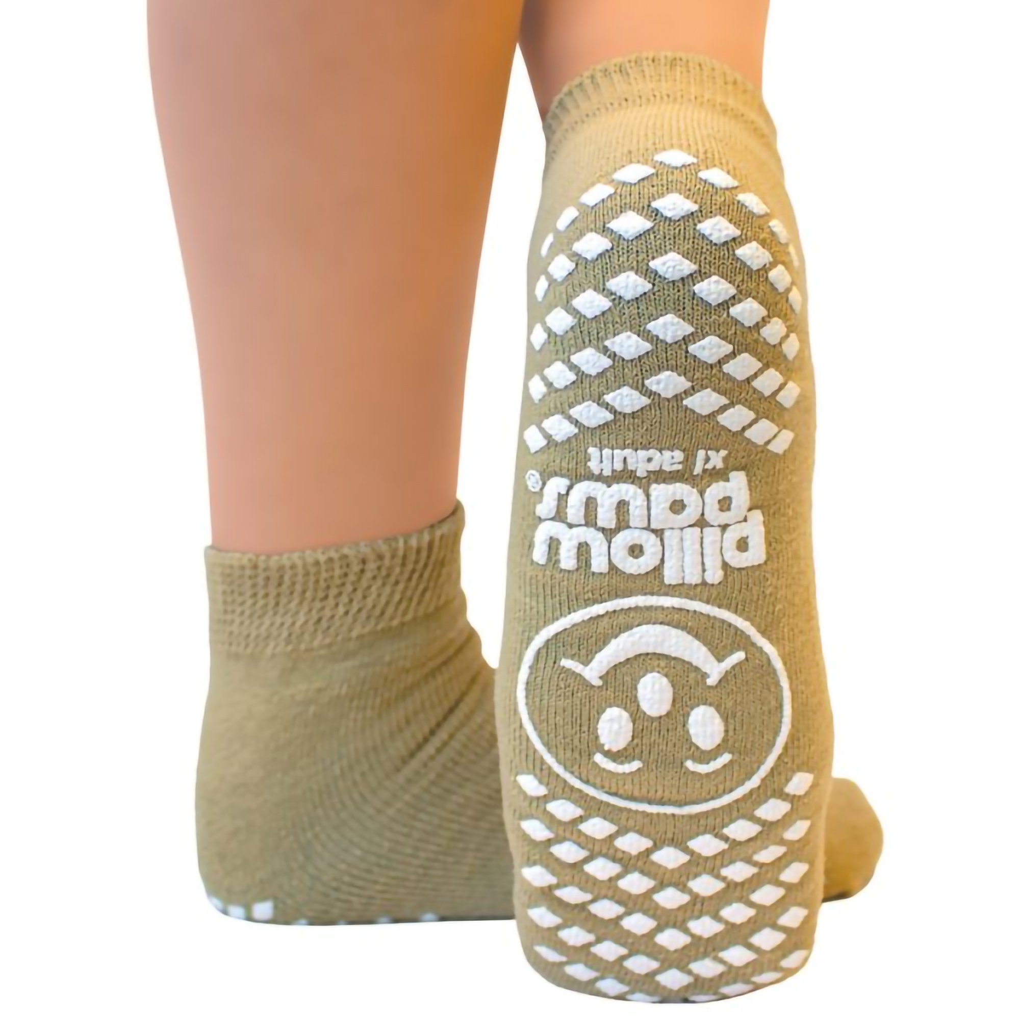 Pillow Paws Single Tread Terries Slipper Socks, Extra Large, Light Brown MK 278145