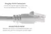 CAT6A Ethernet Patch Cable, Half-moon Boot, UTP, 1 ft, White