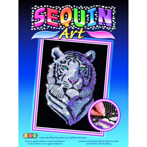 Sequin Art Blue Snow Tiger
