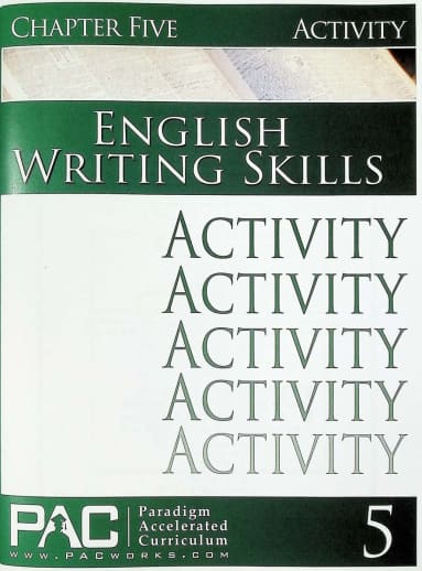 English III: Writing Skills Chapter 5 Activities