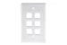Keystone Wall Plate, 6 Port, White