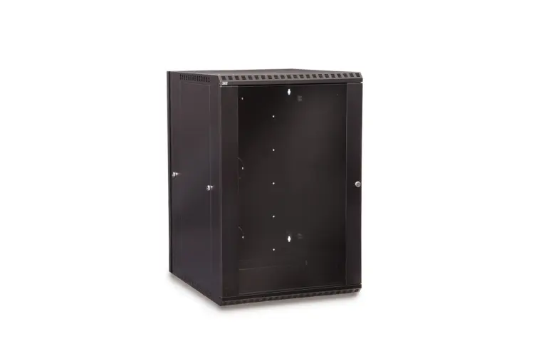 LINIER 18U 19in Swing-Out Wall Mount Cabinet with Glass Door