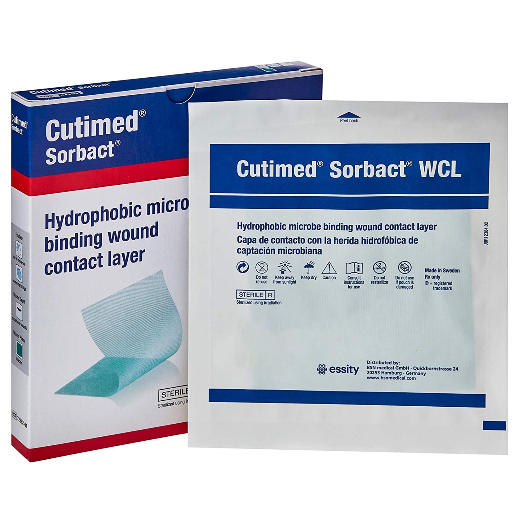 Cutimed Sorbact WCL Antimicrobial Wound Contact Layer Dressing, 4 x 5 Inch MK 784065