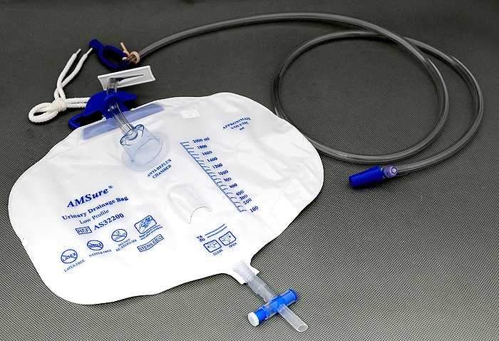 AMSure Urinary Drain Bag, T-Tap Drain, Pre-pierced MK 775514