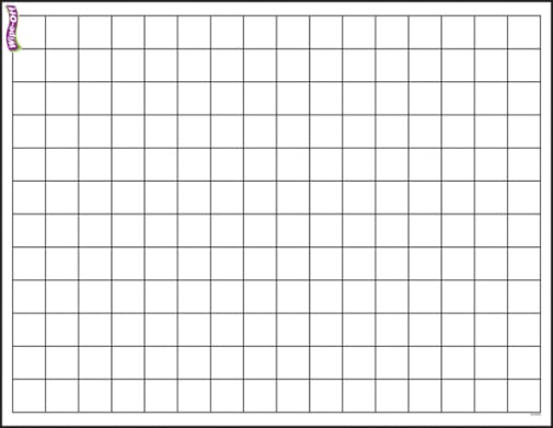 Graphing Grid Wipe-Off Chart (Small Squares)