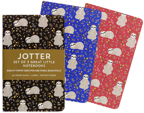Jotters Mini Notebooks - Sloths (set of 3)