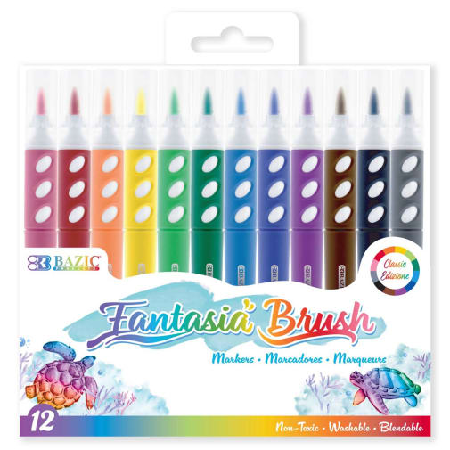 Fantasia Brush Markers (12 colors)