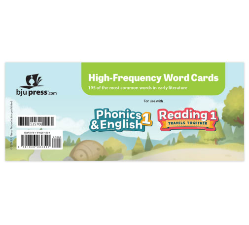 BJU Press Phonics and English 1 High Frequency Word Cards 5th Edition