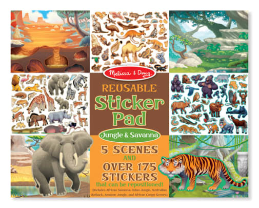 Melissa & Doug Reusable Sticker Pad - Jungle & Savanna
