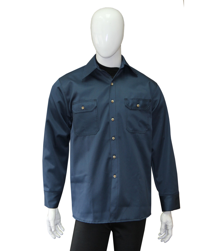 FR Shirts Button Front, 2-pocket style: 8.5 oz. Navy Vinex®, , large image number 0