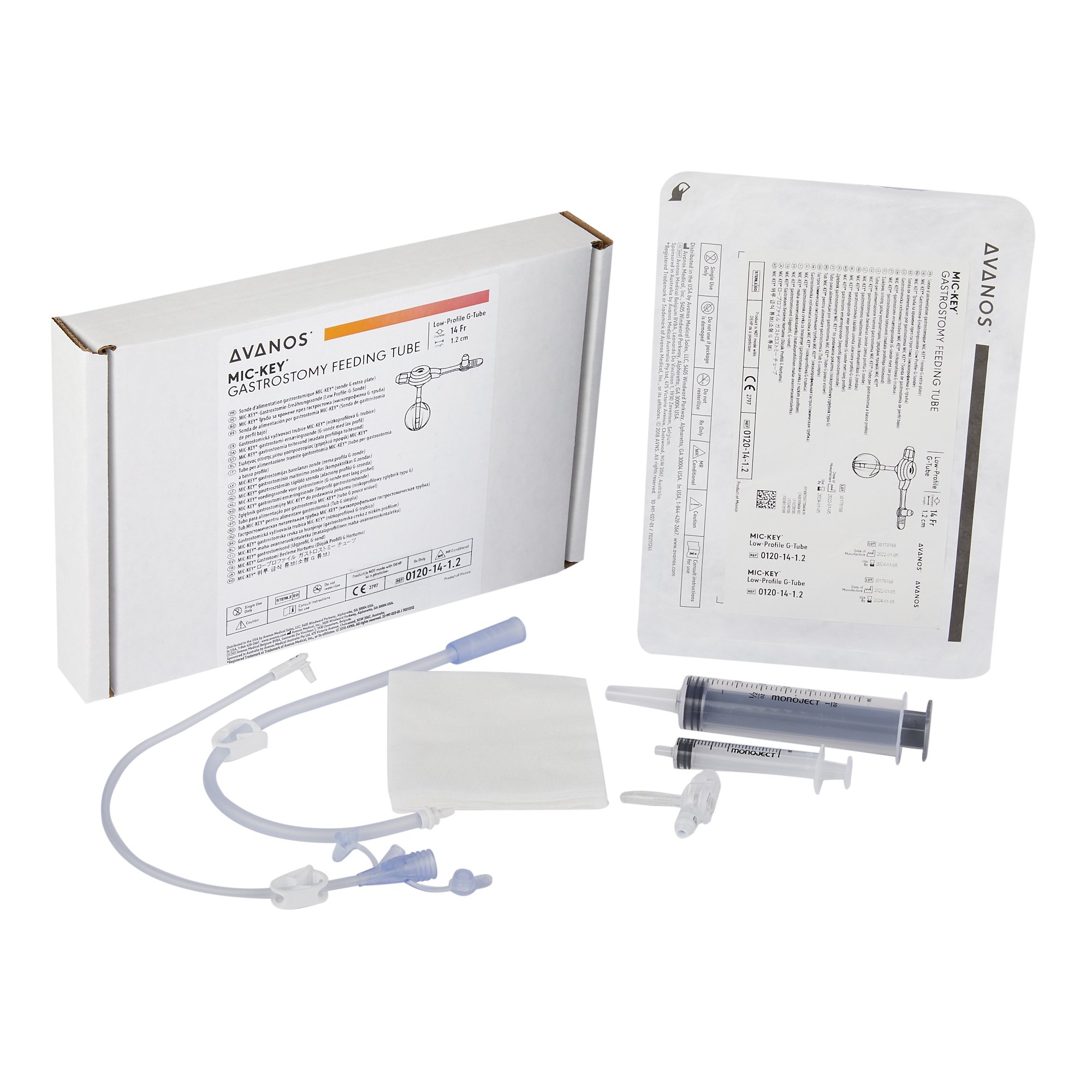 Mic-Key Low Profile Gastrostomy Tube Kit, 14 Fr., 1.2 cm Tube MK 282078