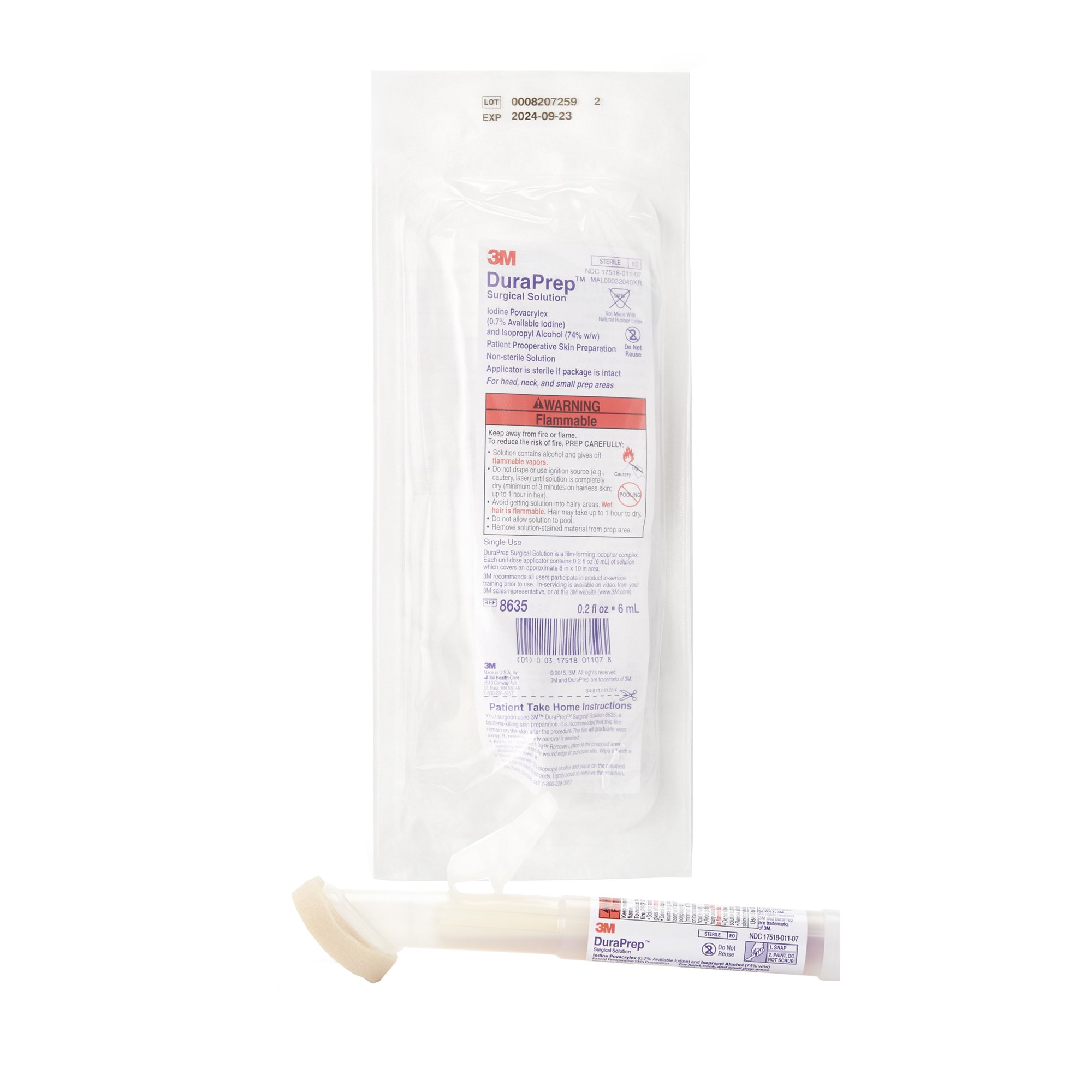 3M DuraPrep Prep Solution, Applicator, 6 mL MK 202719
