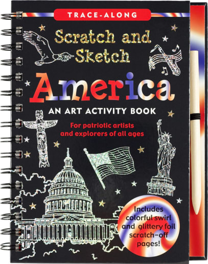America Trace-Along Scratch & Sketch Acty Bk