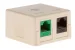 Keystone Surface Mount Box, 2 Port, Ivory