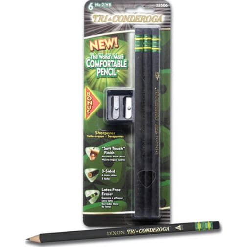 Tri-conderoga Pencils #2 with Sharpener (6 count)