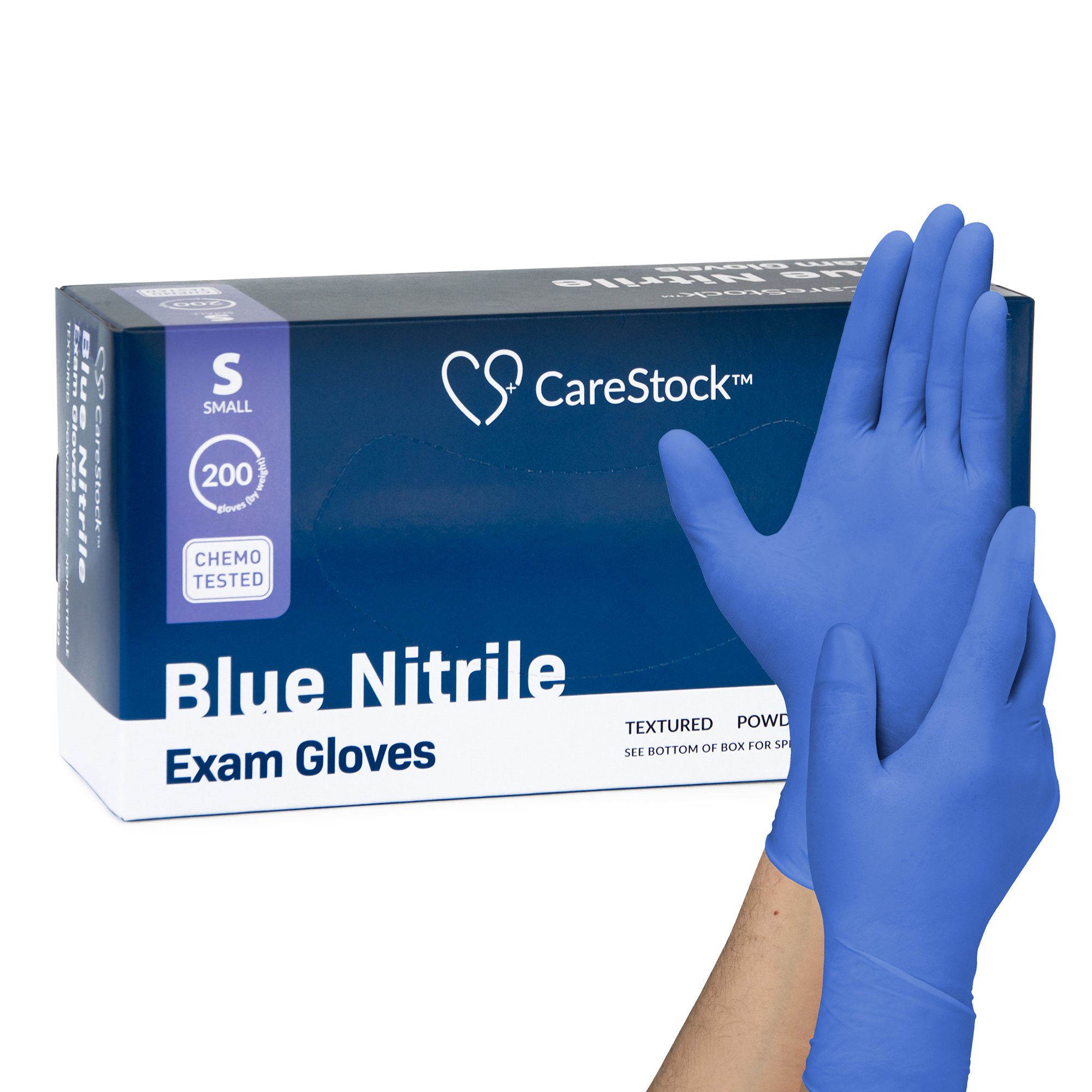 CareStock Nitrile Exam Glove, Small, Blue MK 1230896