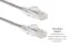CAT6A Slim Snagless Ethernet Patch Cable, 1 ft, Gray