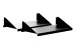 19in Rack Mount Shelf, CPU Shelf, Black, 2 Piece Shelf
