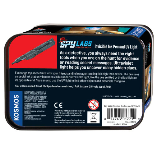 Spy Labs Invisible Ink Pen and UV Light Spy Labs Invisible Ink Pen and UV Light
