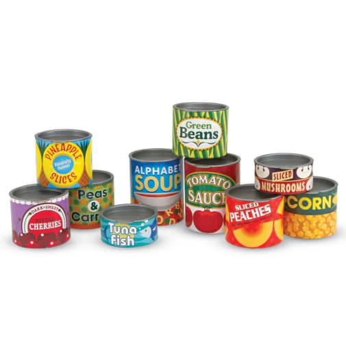 Melissa & Doug Let's Play House! Grocery Cans