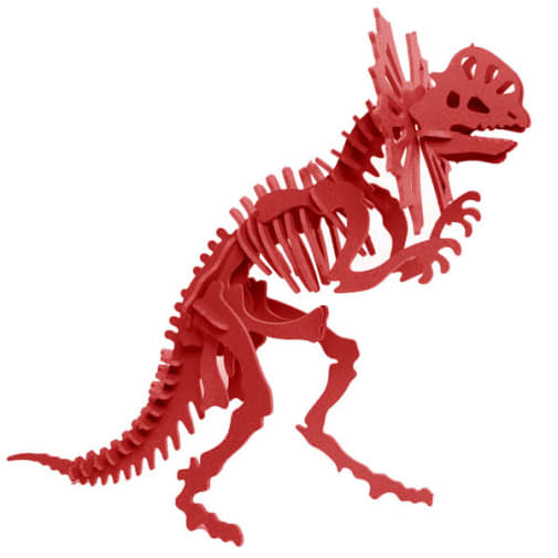 Libby the Dilophosaurus 3D Puzzle - Red