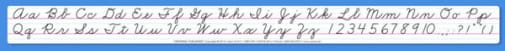Universal Handwriting Cursive Desk Strip