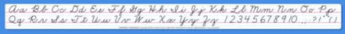 Universal Handwriting Cursive Desk Strip