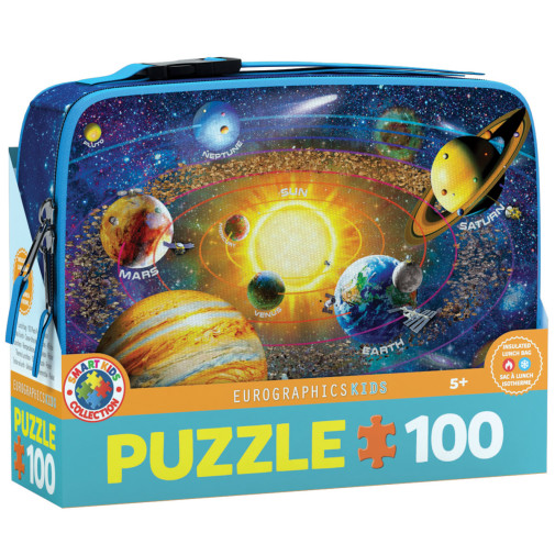 Solar System Collectible Lunch Bag Puzzle (100-piece Jigsaw Puzzle)