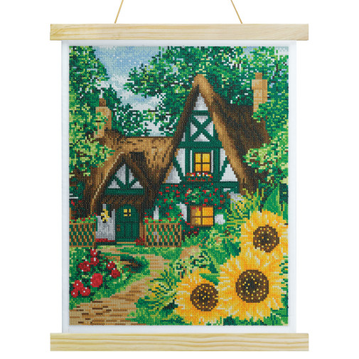 Crystal Art Scroll Kit: Woodland Thatch