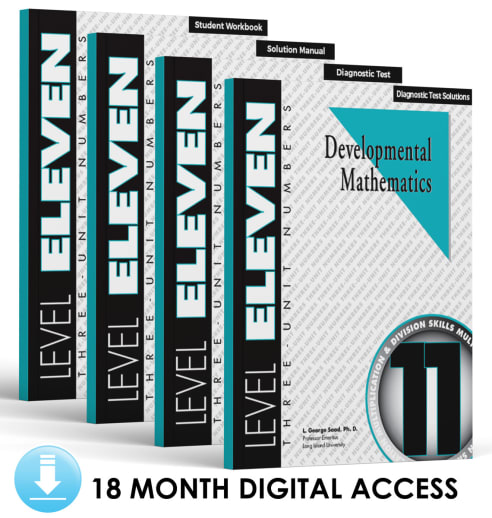 Developmental Math: Level 11 E-Book Set | Three-Unit Numbers: Multiplication and Division (18 Month Access)