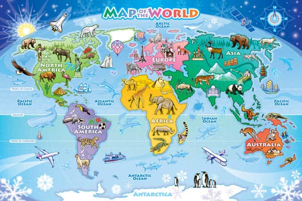 Cobble Hill World Map Tray Puzzle (35 piece)