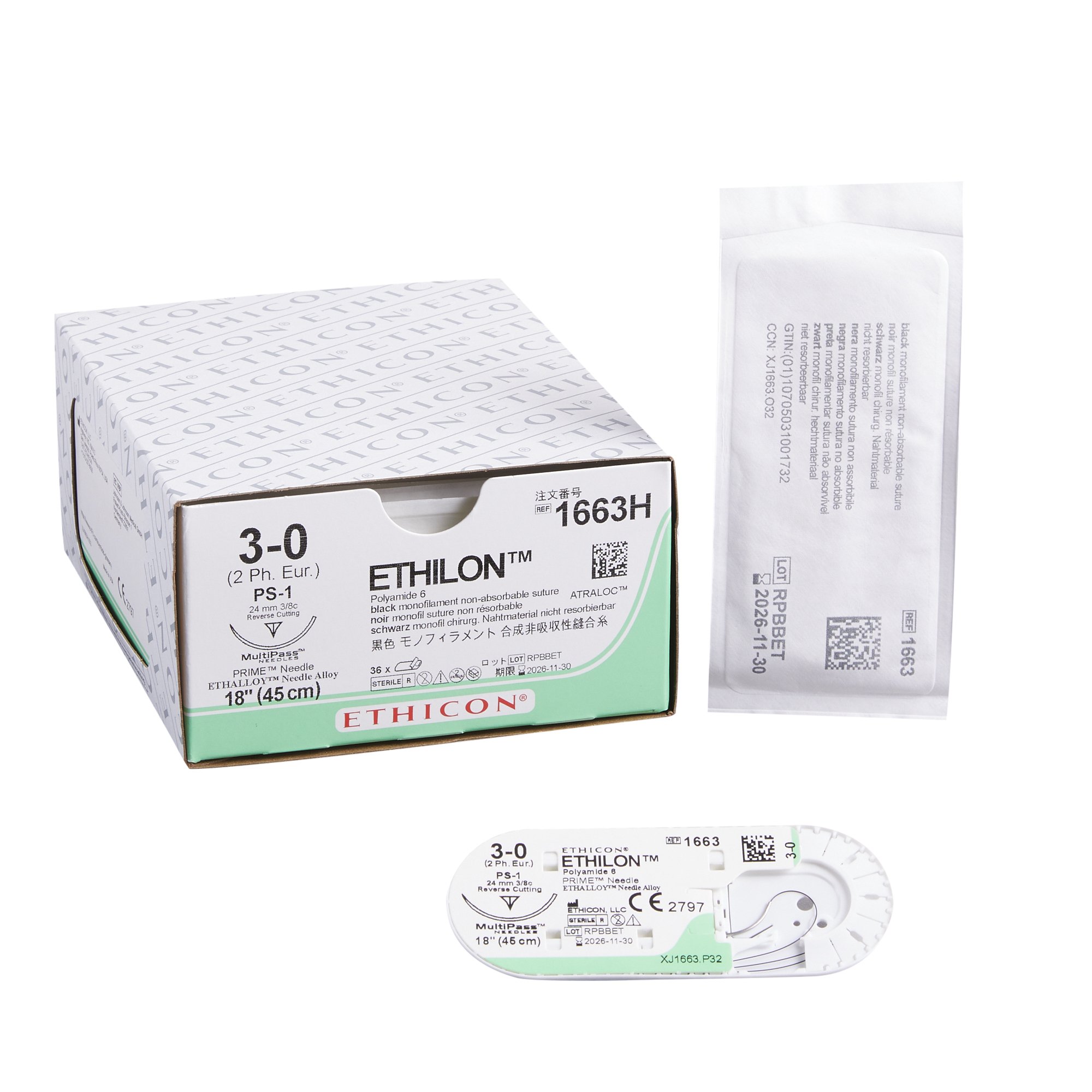 Ethilon Suture with Needle MK 2990