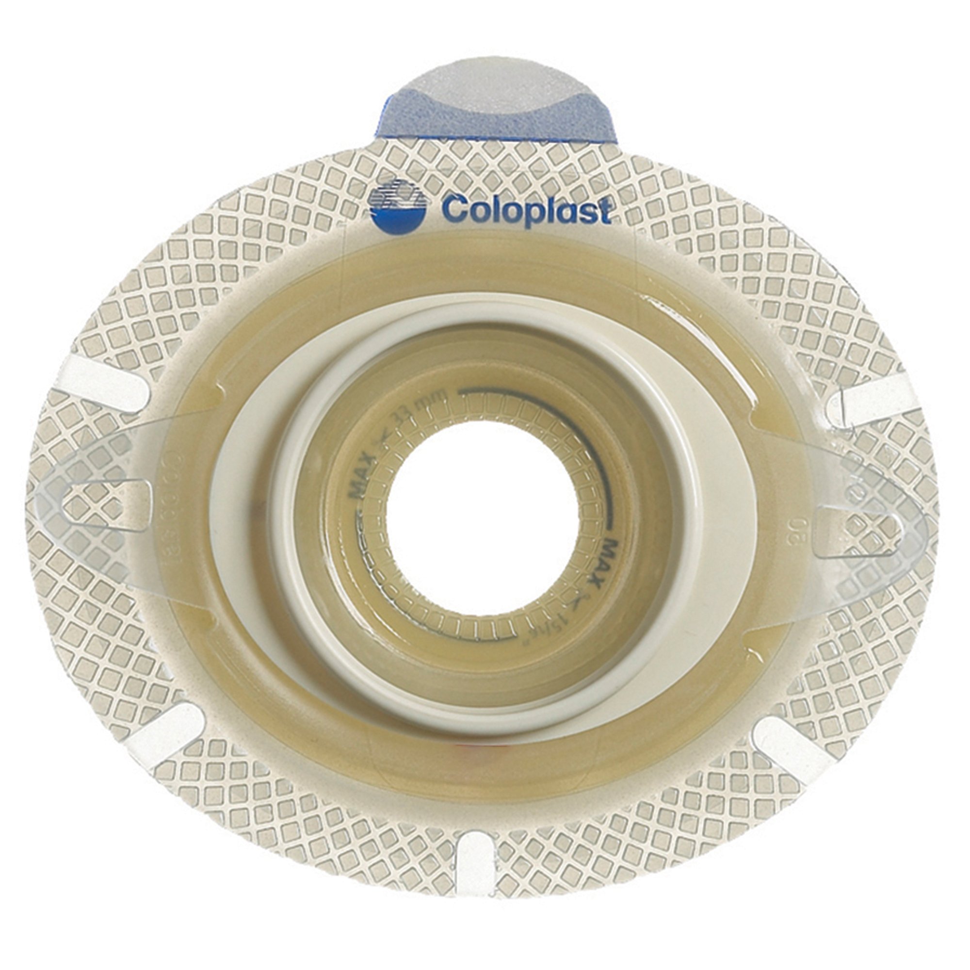 SenSura Click Xpro Flat Barrier Ostomy Barrier, Trim to fit 10  65 mm, Yellow MK 734846