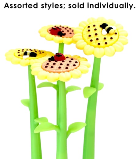 Sunflower Wiggle Gel Pen (black ink; assorted style)