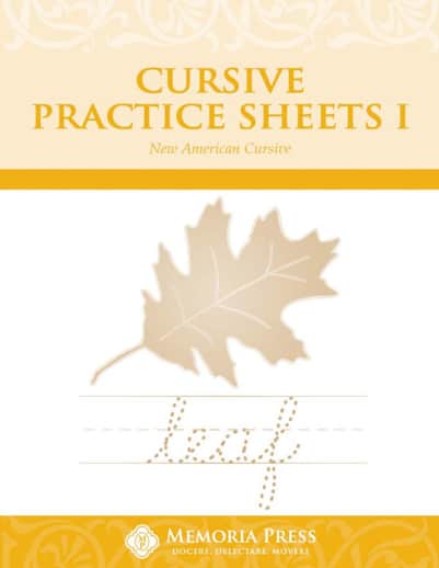 Memoria Press Cursive Practice Sheets 1
